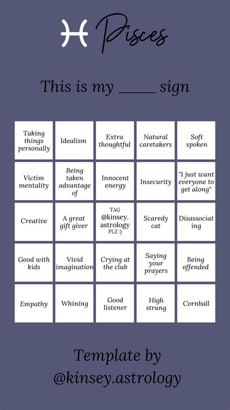pisces bingo